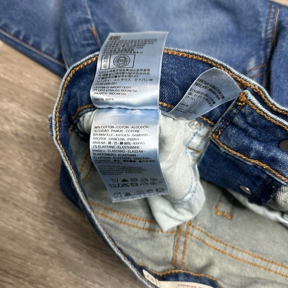Levi’s High Rise Wedgie Skinny Jeans Distressed Blue Women’s Sz 27 - Picture 11 of 12